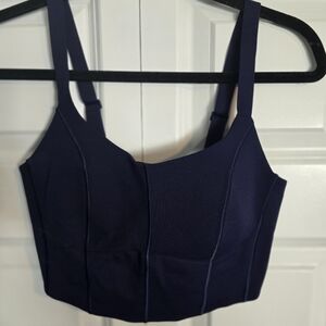 Navy Blue Hold Me Up Corsett Sports Bra